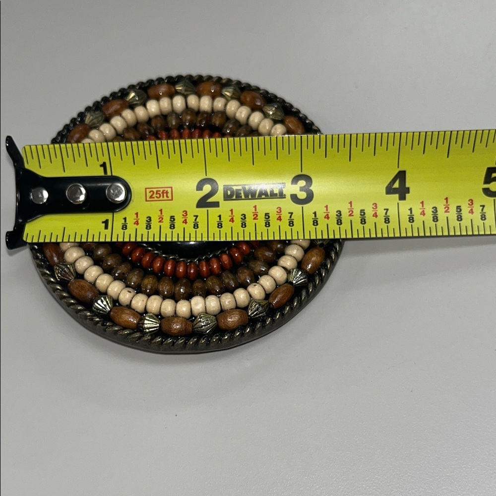 Source Unknown Multicolor Earthy Beaded Belt Buck… - image 7